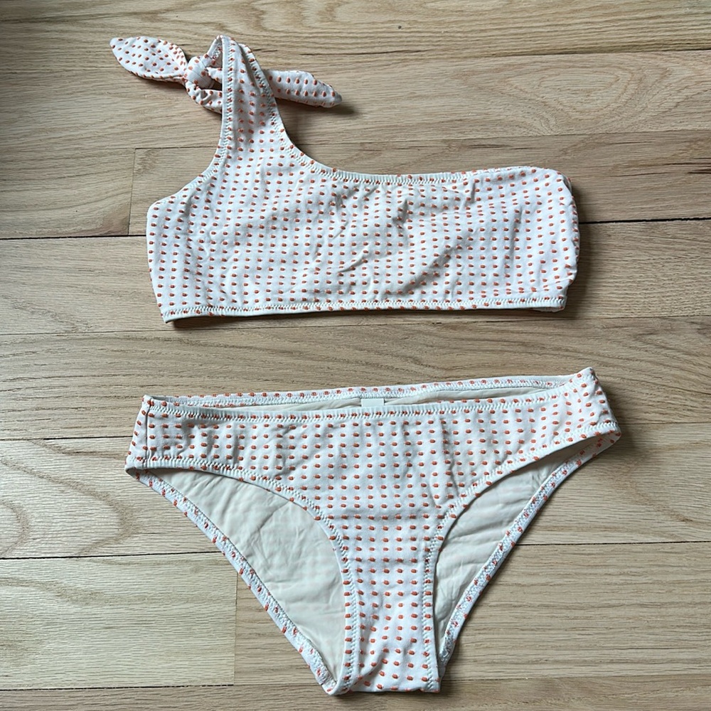 SOLID & STRIPED ONE SHOULDER BIKINI